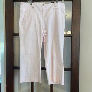 Sandro Light Pink Capri Pants, Size 12